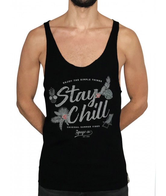 Ανδρικό αμάνικο μπλουζάκι STAY CHILL T-SHIRT