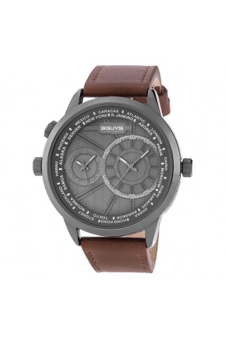 3G14956 Brown Leather Strap Watch