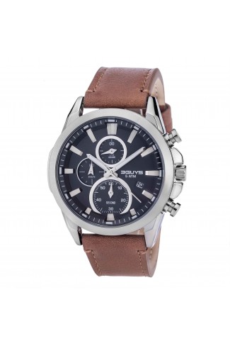 3G43005 Brown Leather Strap Watch