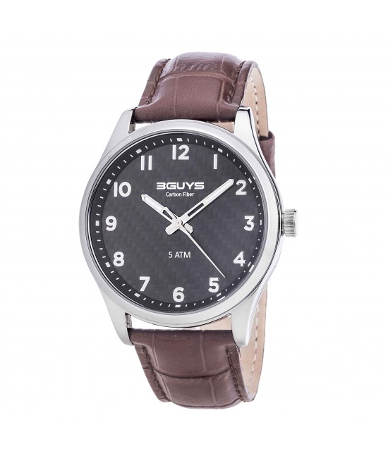 3G71001 Brown Leather Strap Watch WATCHES