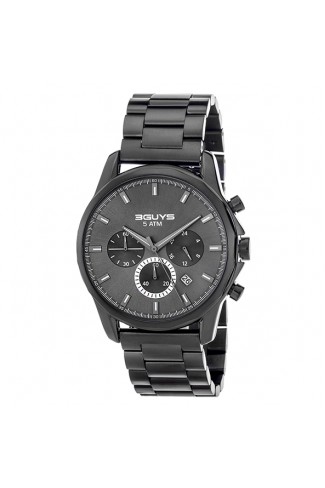 3G23021 Black Stainless Steel Bracelet Watch