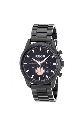 3G23024 Black Stainless Steel Bracelet Watch