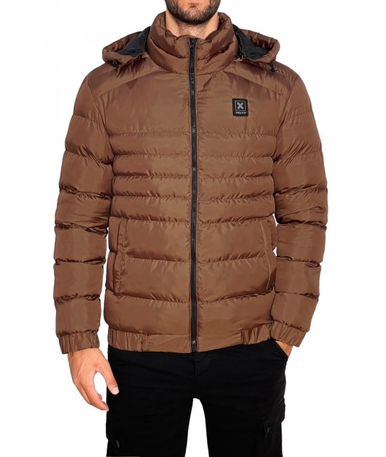 A person wearing a brown coat

Description automatically generated
