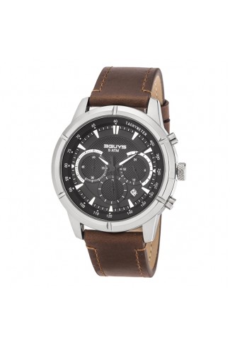 3G83002 Brown Leather Strap Watch