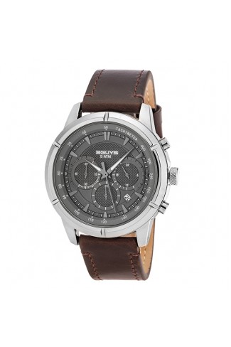 3G83006 Brown Leather Strap Watch