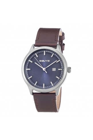 3G93002 Brown Leather Strap Watch