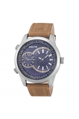3G24903 Brown Leather Strap Watch