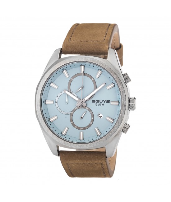 Ρολόι 3G37006 Brown Leather Strap ΡΟΛΟΓΙΑ