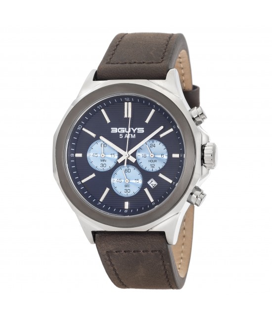 Ρολόι 3G40004 Brown Leather Strap ΡΟΛΟΓΙΑ