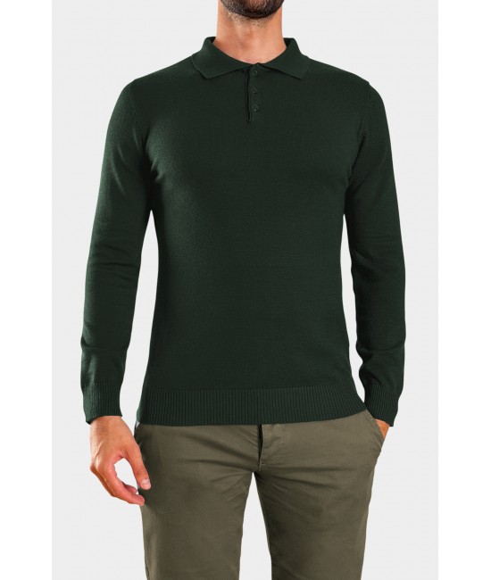 Ανδρική πλεκτή μπλούζα πόλο MILTON 3GUYS