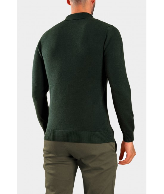 Ανδρική πλεκτή μπλούζα πόλο MILTON 3GUYS