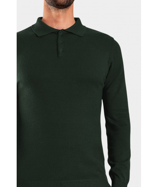 Ανδρική πλεκτή μπλούζα πόλο MILTON 3GUYS