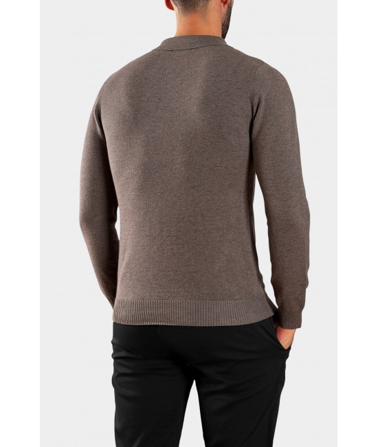 Ανδρική πλεκτή μπλούζα πόλο MILTON 3GUYS