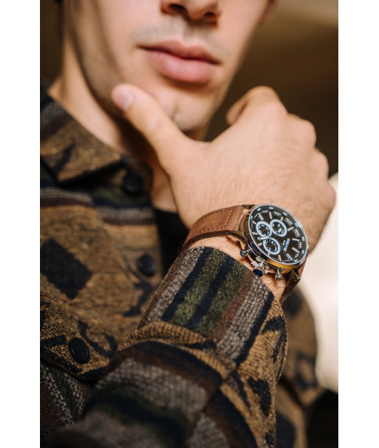 Ρολόι 3G27023 Brown Leather Strap ΡΟΛΟΓΙΑ