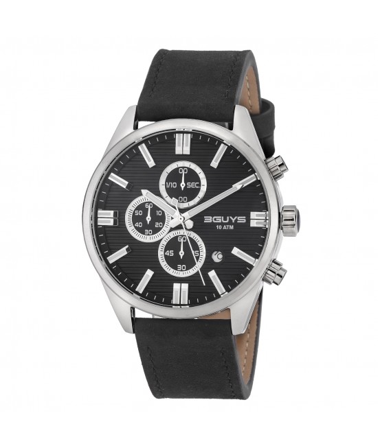 Ρολόι 3G28001 Black Leather Strap ΡΟΛΟΓΙΑ