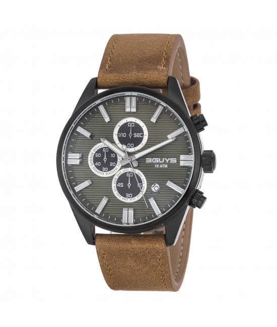 Ρολόι 3G28003 Brown Leather Strap ΡΟΛΟΓΙΑ