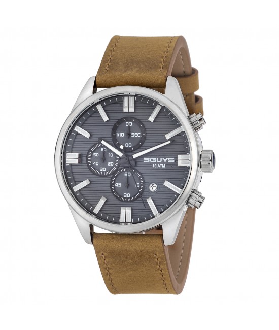 Ρολόι 3G28004 Brown Leather Strap ΡΟΛΟΓΙΑ
