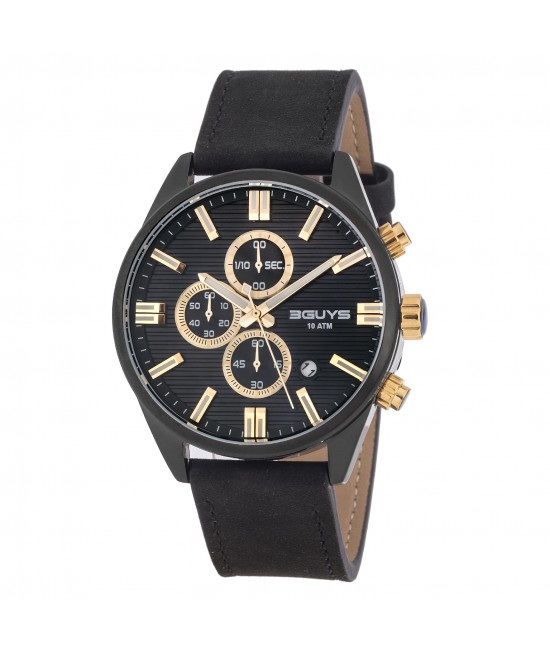 Ρολόι 3G28006 Black Leather Strap ΡΟΛΟΓΙΑ