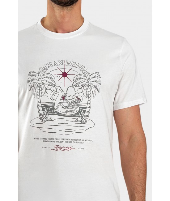 Ανδρικό t-shirt OCEAN REBEL ΝΕΕΣ ΑΦΙΞΕΙΣ  