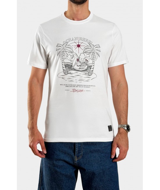 Ανδρικό t-shirt OCEAN REBEL ΝΕΕΣ ΑΦΙΞΕΙΣ  