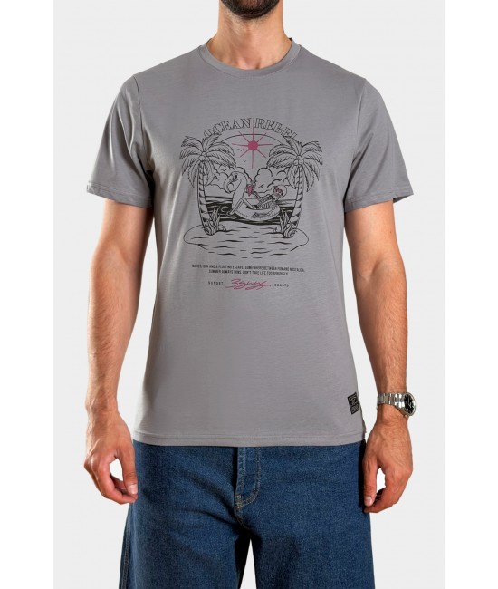 Ανδρικό t-shirt OCEAN REBEL ΝΕΕΣ ΑΦΙΞΕΙΣ  