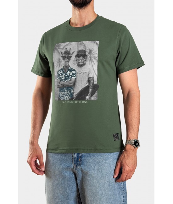 Ανδρικό t-shirt TIGER & GIRAFFE ΝΕΕΣ ΑΦΙΞΕΙΣ  