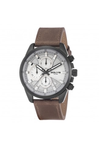3G17022 Brown Leather Strap Watch