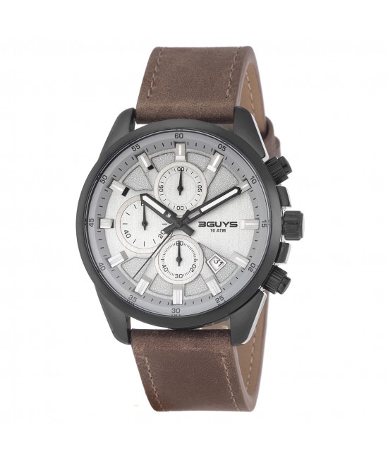 3G17022 Brown Leather Strap Watch WATCHES